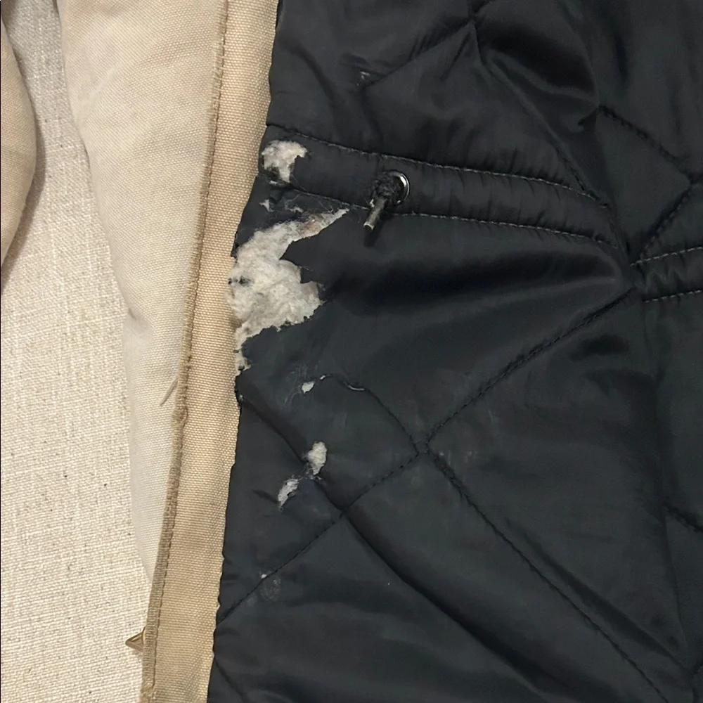 Vintage Carhartt Jacket XL Tan Thrashed Distressed Quilted Chore Barn - Picture 14 of 16